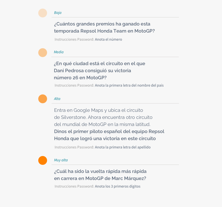 Niveles de preguntas